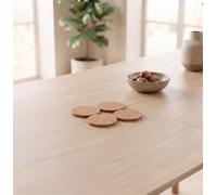Biznest The Sleek Set Of Round Natural Cork 4 Coasters Kitchen Dining Table Protection Setting Rustic Brown Deco Everyday Use 10Cm