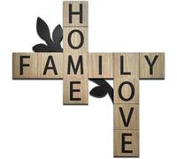 Biznest Tiled Family Home Love Wall Art - Home Room Decoration for Your Loved Ones