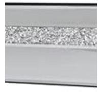 Biznest Tray Rectangular Storage Modern Style Mirrored Design And Crushed Crystal Accents 40 X 14 X 11 Cm
