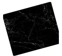 Biznest Universal Hob Cover Plate Tempered Glass Worktop Saver Dishwasher Protected 5mm (Black Marble, 52X60X0.5Cm)