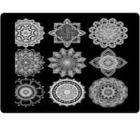 Biznest Universal Hob Cover Plate Tempered Glass Worktop Saver Dishwasher Safe 5mm All Types of Cookers (Geometric, 52x60x0.5cm)