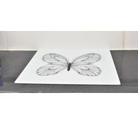 Biznest Universal Hob Cover Plate Tempered Glass Worktop Saver Dishwasher Safe 5mm All Types of Cookers (Butterfly, 52x60x0.5cm)