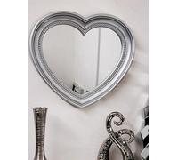 Biznest W-30Cm X H-33.5Cm Heart Shaped Plastic Wall Hanging Bathroom Mirror Stylish Decor Mirror