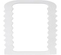 Biznest Wavy Full Length Mirror White 110X46Cm Irregular Frame Wall Mirror For Home Décor