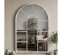 Biznest Window Style Black Brushed White 60X90Cm Mirror Living Room Decoration Hallway Home Panel Wall Glass