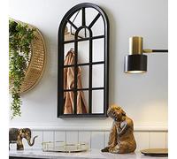 Biznest Window Style Wall Mirror Simply Stylish Decor Mirror Black Wall Window Mirror INDOOR/OUTDOOR 69X 34Cm