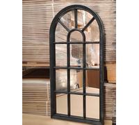 Biznest Window Style Wall Mirror Simply Stylish Decor Wall Window Mirror 69X 34Cm Black Rustic