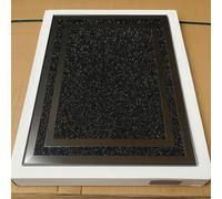 Biznest Worktop Saver Black Crushed Jewel Crystal Diamante Flat Float Glass Worktop Saver Large Eye Catching Stylish 40X30X0.8 Cm