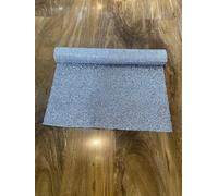 Biznest Xl Sparkly Silver Crushed Crystal Diamond Dining Table Runner Table Mat 120X40Cm