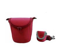 BIZOEdigital Protable Camera Cover Case Bag For Olympus E-M10 EM10II E-M5II EP3 EM5 EPL6 EPL7 E-PL8 EPL5 EP5 14-42mm Lens with strap (Red)