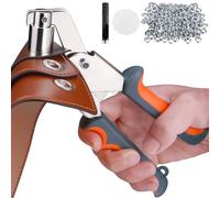 BIZOEPRO Grommet Tool Kit 3/8 Inch Eyelet Press Pliers 10mm Manual Handheld with 500pcs Silver Grommets