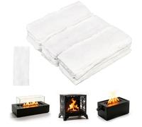 BIZOI 24PCS Ceramic Wool Sponge, 120x50x5mm Table Top Firepit Bio Ethanol | Fire Burner Wool Bioethanol Ceramic Wools for Bioethanol Fireplaces Ceramic Wool Fiber Insulation