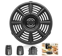 BIZOI Air Fryer Tray Replacement for Ninja AF160UK 5.2L 6 in 1 AF100UK 3.8L 4 in 1, 8.2'' Round Air Fryer Grill Plate Crisper Pan Rack with Handle Handle Non Stick Coated Air Fryer Accessories Parts