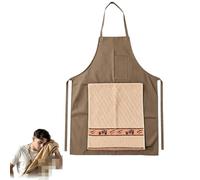 BIZOI Chef's Prank Apron, Creative Funny Apron for Men, Hilarious Chef Prank Apron with Secret Pocket & Openable Towel, Christmas Novelty Aprons, Chef Gag Gift for BBQ Workshop Pottery Making Catering