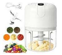 BIZOI Electric Mini Food Chopper, 250ml Cordless Mini Food Processor, USB Rechargeable Garlic Mincer, Portable Small Vegetable Processor with 304 Stainless Steel Blades for Onion Garlic Chili Meat