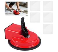 BIZOI Laminate Flooring Floor Gap Fixer, 11.8cm/4.65in Suction Cup Plank Grabber with Nano Gel Adhesive Pad for Wood, Laminate Vinyl Flooring Tools Ideal for Filling Floor Gaps and Cracks Fixing (Red)
