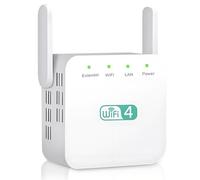 BIZOI Newest WiFi Extender, UK Plug-In WiFi Booster Range Extender Covers Up to 4500 Sq.ft and 60 Devices, 300M WiFi Repeater With Dual Antennas,Ethernet Port,Quick Setup, Home Wireless Signal Booster
