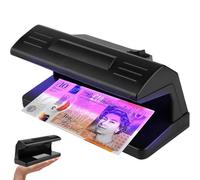 BIZOI Note Checker for Counterfeit Money Detection, UK Plug Portable UV Light Money Checker Machine, Detector for Polymer and Paper Notes Fluorescent Mark Tracer for Various Commercial Locations