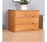 BIZOLE Desktop File Cabinet - Solid Wood Storage Box - Desktop Organizer, With Drawer Wooden Artist Storage Supply Box, Multi Level Countertop Drawer Organizer, For Pencils, Pens, Markers (Color : B)