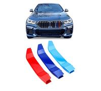 BizTech ® Clip In Grille Inserts Compatible with X5 X6 1999-present E54 E70 E71 E72 F16 F16 G05 G06 Bonnet Hood Kidney Sport Stripes Cover (G06 2020-Present)