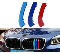 BizTech ® Clip-In Grille Strips Inserts Compatible with Series 2 F22 F23 F44 F45 F46 2013-up Bonnet Hood Sport Kidney Cover (F45 F46 2015-2018 10-Beams)