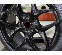 BizTech ® Set of 4 Aluminium Ring Sticker Covers - Compatible with BMW 68mm Alloy Wheels Centre Hub Caps Emblem - RED