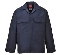 Portwest BIZ2 Mens Heat and Flame Resistant Welding Jacket Bizweld FR Protective Work Coat Durable Workwear Navy, X-Small