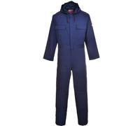 BizWeld Mens Flame Resistant Hooded Coverall Navy S