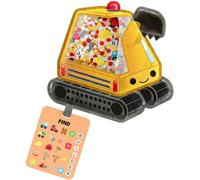 BIZYBOO - The Original Seek & Find Plush - Hidden Object Search Problem Solving Educational Matching Game for Kids 2 and Up (Scoops)