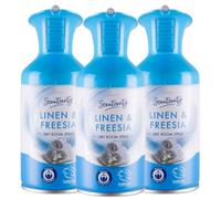Bizzal Aldi Scentcerity Linen & Freesia Dry Room Spray, Blue, Cruelty Free, 250ml, 3 Pack