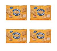 Bizzal Belmont Biscuits Custard Creams Sandwich Biscuits, 300g per Pack, 4 Pack, 1200g Total