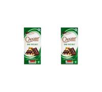 Bizzal Choceur Dark Hazelnut Chocolate Bar with Roasted Whole Hazelnuts, Smooth & Creamy, 200g, Pack of 2