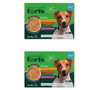 Bizzal Earls Dog Food Pouches in Gravy, Variety Pack with Chicken, Beef, Lamb & Turkey, 12x100g, 2 Pack