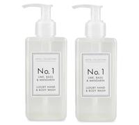 Bizzal Hotel Collection No.1 Luxury Hand & Body Wash, Lime Basil & Mandarin, 2 Pack