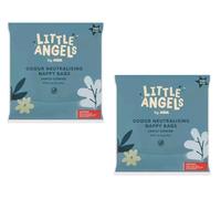 Bizzal Little Angels by ASDA Odour Neutralising Nappy Bags, Lightly Scented with Tie Handles, 150 Count, Pack of 2