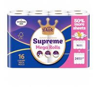 Bizzal Little Duck Supreme Quilted Toilet Tissue 16 Mega Rolls | 3 Ply Luxury, 50% More Sheets, SilkSoft Lotion Enriched, Delicate Floral Scent, FSC Certified