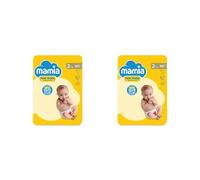 Bizzal Mamia New Baby Nappies, Size 2, 3-6kg, Boy and Girl, Leak Lock, 60 Count, 2 Pack (120 Nappies)