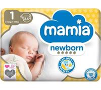 Bizzal Mamia Newborn Nappies, Size 1, 24 Count, Ultra Dry Air System