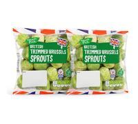 Bizzal Nature's Pick British Trimmed Brussels Sprouts 0.2 kg Pack of 2 | Pre-Trimmed, Counts as 1 of 5 a Day, Red Tractor Certified, Fresh Vegetable, Resealable Pack