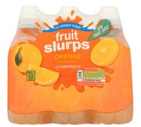 Bizzal Sainsbury's Fruit Slurps Orange Juice Drink 6 x 250ml | No Added Sugar, 8% Fruit Juice, Natural Flavourings, Low Calorie, Multipack
