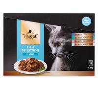 Bizzal Vitacat Select Fish Selection in Jelly Cat Food Pouches, Cod, Tuna, Salmon, White Fish, 85g, 12 Pack