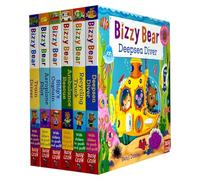 Bizzy Bear: Series 1 Collection - 6 Board Books Set by Benji Davies (Train Driver, Aeroplane Pilot, Ship’s Captain, Ambulance Rescue, Recycling Truck & Deep-Sea Diver)
