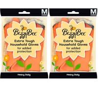 Bizzybee Extra Tough Glove Medium, White (Pack of 2)