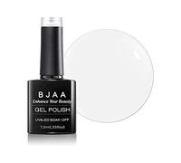 BJAA Gel Nail Polish - 1 Pcs 7.3ml UV LED Top Coat and Base Coat Soak-off Gel Nail Polish Manicure Pedicure for Professional, Home, Salon - Requires Drying Under LED Lamp - Easy to Apply (White)