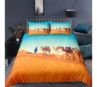 BJCJGGL Single Bedding Set Camel Duvet Cover for Kids - Bedding Set with Zipper Closure and 2 Pillowcases 19.7"x 29.5" - Soft Hypoallergenic Microfiber Duvet Cover 53.1"x 78.7"