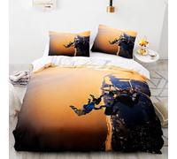 BJCJGGL Single Bedding Set Ultra-Wing Flying Duvet Cover for Kids - Bedding Set with Zipper Closure and 2 Pillowcases 19.7"x 29.5" - Soft Hypoallergenic Microfiber Duvet Cover 53.1"x 78.7"