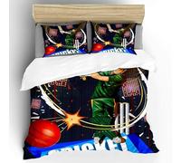 BJCJGGL Single Duvet Sets Cricket Bedding Set for Kids - Duvet Cover with Zipper Closure and 2 Pillowcases 19.7"x 29.5" - Soft Breathable Microfiber Quilt Cover 61"x 86.6"