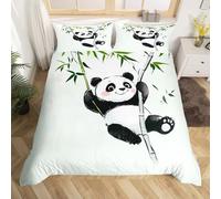 BJCJGGL Super King Size Duvet Set Cute Panda Bedding for Aldult Kids - Duvet Cover with Zipper Closure and 2 Pillowcases 19.7"x 29.5" - Hypoallergenic Microfiber Cover 102.3"x 86.6"