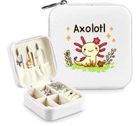 BJDAMAI Axolotl Jewelry Box Gift for Kids Teens 8-12 Years Old Axolotl Lovers Jewelry Box Decorative Items Travel Rings Earrings Necklace