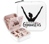 BJDAMAI Gymnastics Jewelry Box, Gymnastics Gifts For Women Teens Girls, Gymnastics Lovers Stuff Items Accessories Things Merchandise Decor Merch, Travel Ring Earrings Necklace Organizer Holder!